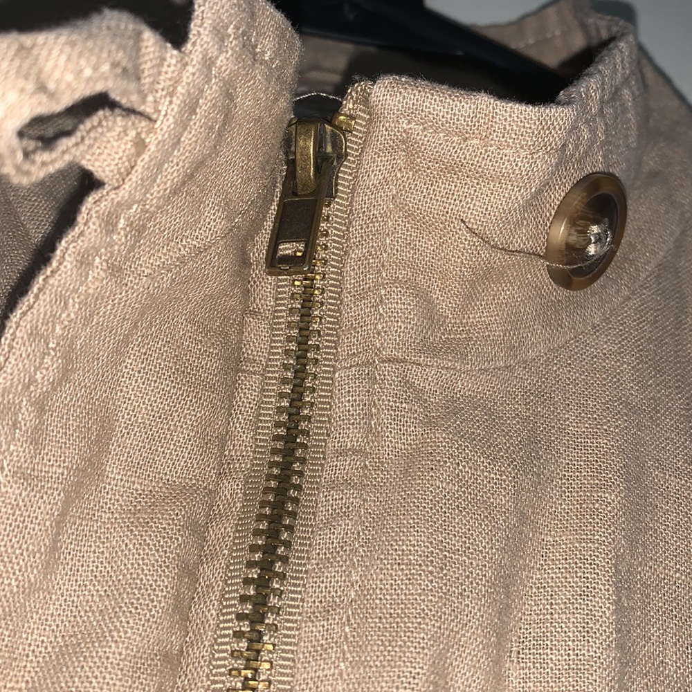 Tan Linen Jacket - Picture 4 of 9